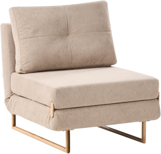 1-Sitzer Schlafsofa JERSLEV Stoff Hellbraun