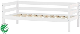 Hoppekids Einzelbett ECO Comfort Kinderbett, Kiefer Massivholz, Jugendbett inkl. Rollrost, 70x160 cm, wahlweise in verschieden Farben/ Matratze/ Absturzsicherung