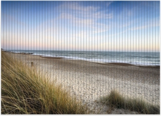 Wallario Schaum-Badematte Strandspaziergang im Urlaub an der Ostsee, Höhe 5.5 mm, rutschhemmend, geeignet für Fußbodenheizungen, Polymer-Schaum, rechteckig
