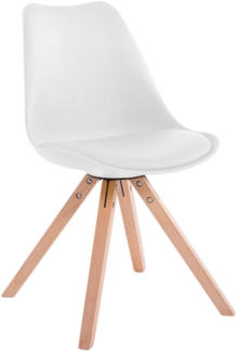 Besucherstuhl SYDNEY - Kunstleder Weiß 47.5 x 55.5 x 83 cm | Besucherstühle Konferenzstuhl Wartezimmerstuhl Bürostühle Bürostuhl Konferenzraum Wartezimmer