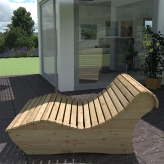 Relaxliege "Heiner" Gartenliege 140cm Lärche