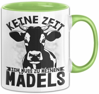 Trendation Tasse Landwirt Bauer Tasse Geschenk Keine Zeit Ich Muss Zu Meinen Mädels Kuh