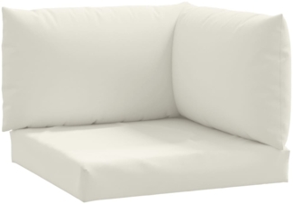 vidaXL Palettenkissen 3-tlg., Stoff, Melange Creme