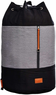 Wäschesack ROADIE Black / Grey auch als Rucksack verwendbar, von Karup