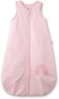 SANETTA Baby-Schlafsack Rosa | Praktischer und bequemer Unisex-Schlafsack aus Bio-Baumwolle. Baby-Schlafsack mit Reißverschluss und Regenbogen-Print | Baby Sleeping Bag