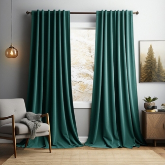 Sunicol Vorhang 2er Set Samtvorhänge Kräuselband Verdunkelungsvorhang, Blickdicht Velvet Gardinen für Schlafzimmer Wohnzimmer