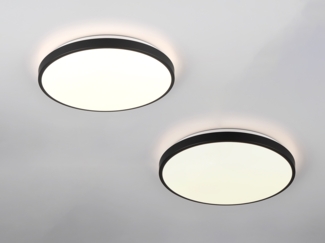 2er SET flache LED Innen Deckenlampen mit Bewegungsmelder Ø 38cm