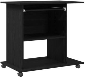 vidaXL Computertisch Eiche schwarz 80 x 50 x 75 cm Holzwerkstoff 862500