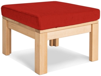 Marior HOME 'MEXICO' Tischhocker, Buchenholz, Natürlich, Rot