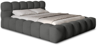 wonello Polsterbett Mira 2 (das Original), Bett mit Bettkasten und Lattenrost – eleganter Boucle-Stoff
