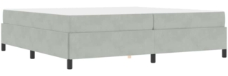 vidaXL Bettgestell Sonstiges Weiß und Hellgrau 200x200 cm Samt 3399084