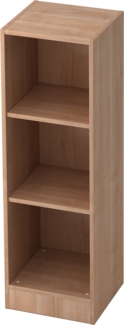 bümö office Regal Nussbaum, Standregal Holz - Aktenregal für Ordner & Bücher, Bücherregal 40 cm schmal, 3 OH Regal Wand, Büroregal, Holzregal, Ordnerregal, Buchregal, Wandregal, Büromöbel, 6050-N