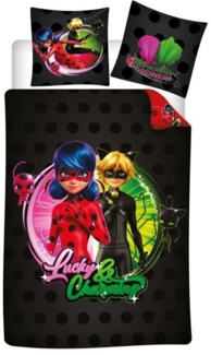 Miraculous - Ladybug Bettwäsche Miraculous Ladybug Cat Noir Bettwäsche Kinderbettwäsche, PolyCotton, 2 teilig, Deckenbezug: 135/140 x 200 cm Kissenbezug: 65x65 cm