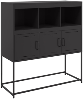 vidaXL Sideboard Schwarz 100,5x39x107 cm Stahl 846590