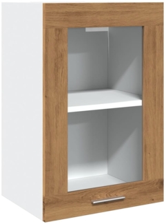 vidaXL Hängeschrank Lyon Glas Artisan-Eiche 40x31x60 cm Holzwerkstoff 856099