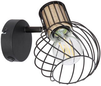 Spotstrahler, beweglich, Käfig-Design, schwarz, H 16,5 cm