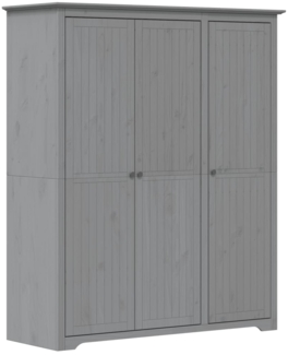 vidaXL Kleiderschrank BODO Grau 146x53,5x173 cm Massivholz Kiefer 355064