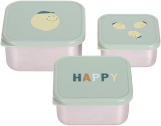 Lässig Snackbox Edelstahl - Happy Fruits - Lemon -