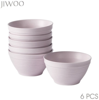 JIWOO Schüssel 6er,Ø12cm,Müslischale,Obstschale,Salatschüssel,Servierschüssel, Keramik, (Keramik-Geschirrset, 6-tlg), Minimalistisches,Mikrowellen-und spülmaschinenfest,Stapelbares,Ø12cm