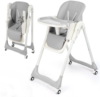 oyajia Kinderstuhl Stuhl Baby Kinderstuhl Klappbar kinderstuhl Mitwachsend Stuhl (Verstellbare Kinderstuhl wächst mit Ihrem Kind von 6 Monaten bis 3 Jahren), Babystuhl mit Tablett und 5-Punkt-Gurt, Einfach zu Reinigen