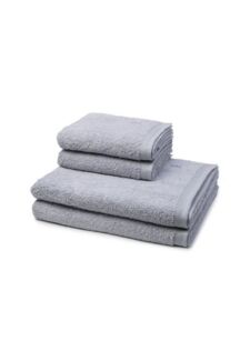 Möve Superwuschel 4 tlg. Frottier-Set - 2 X Handtuch (50 X 100cm), 2 X Duschtuch (80 X 150cm) - 520 g/m2 - Silver