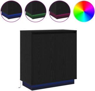 vidaXL Sideboard Schwarz Eichen-Optik 71 x 34,5 x 75 cm Holzwerkstoff 869643