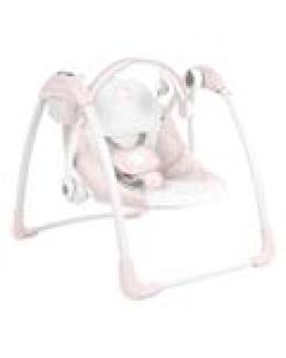 Kikkaboo Babywippe Chillo elektrisch, Schwingfunktion, Musikfunktion, Spielbogen rosa