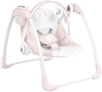 Kikkaboo Babywippe Chillo elektrisch, Schwingfunktion, Musikfunktion, Spielbogen rosa