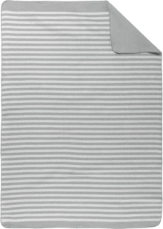 biberna 0837476 Melange Wohndecke 1x 150x200 cm STREIFEN, sturmgrau, 1x 150x200 cm