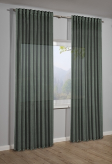 Sehlbach Fertigschal mit Gardinenband 135x245 cm dunkelgrün