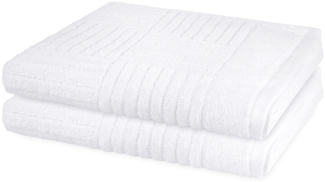 Ross Carre 2 tlg. Frottier-Set - 2 X Duschtuch (70 X 140cm) - 520 - Weiß