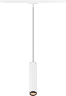 SLV GRIP! L, 1~ Pendelleuchte, GU10, Pendellänge 200cm, 1x max. 6W, weiß / schwarz - Leuchten mit 1 Phasen Adapter