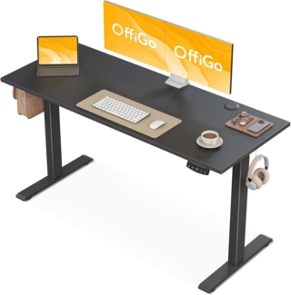 Höhenverstellbarer Schreibtisch 140cm Elektrisch Schwarz Memory-Funktion