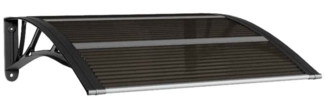 vidaXL Markise Türvordach Schwarz 80x75 cm Polycarbonat (1-St)
