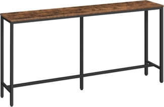 Moderne MAHANCRIS 160 cm Konsolentisch Dunkelbraun-Schwarz