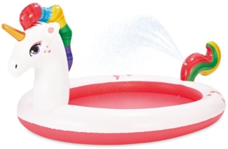 Summer Waves Planschbecken Einhorn Kinder Pool 256 x 155 x 102 cm Schwimmbecken