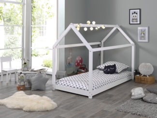 Bett-Set in Haus-Optik mit Liegefläche in 90 x 200 cm und einer Matratze