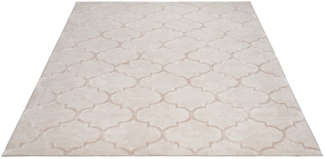 my home Teppich Badra Kurzflor, rechteckig, Höhe: 12 mm, geometrisch, Hoch Tief Design, 3-D Wirkung, Ornamente, Wohnzimmer