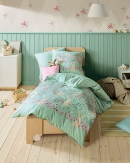 Kaeppel Kinderbettwäsche Bunnys, Feinbiber, 2 teilig, Mit Hasen