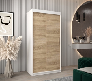 MOEBLO Schiebetürenschrank TORM (mit/ ohne Schubladen, Schwebetürenschrank Schrank Garderobe Schiebtüren Schlafzimmer Wohnzimmerschrank) (BxHxT):100/120/150/180/200/250x200x62 cm