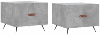 Couchtische, Sofatische 2 Stk. Betongrau 50 x 50 x 40 cm Holzwerkstoff