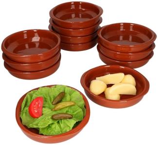 12er Set Cazuela mit Griffen Ton-Schale Bernd Ø 16cm Größe M Mittelalter Wikinger