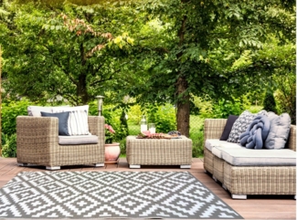 Jet-Line Outdoorteppich Gartenteppich grau 'Austin' 150x240 cm Outdoor