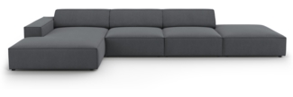 Micadoni 5-Sitzer Ecksofa Jodie Dark Grey