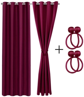 Cozyor Verdunkelungsvorhang Set mit 2x Vorhang + 2x Magnethalter + wahlweise mit Stange, Ösen (2 St), verdunkelnd, Mikrofaser Polyester, Gardinen Thermo Vorhang 160x135 Wohnzimmer, Schlafzimmer, Kinderzimmer