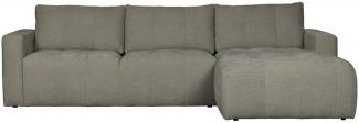 Longchair-Sofa Bar Rechts - Stoff Warm Grey