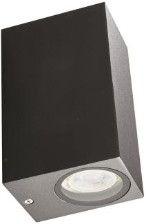 Heitronic Nr. 500661-HE Wandleuchte Outdoor Amboss anthrazit GU10 IP44