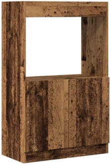 vidaXL Highboard Altholz-Optik 63x33x100 cm Holzwerkstoff 855104