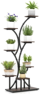 COSTWAY Blumenständer (1 St), Pflanzenständer mit Wachstumslichtern, 8-stöckiges Pflanzenregal