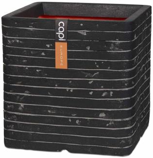 Capi Blumentopf Nature Row Quadratisch 30x30 cm Anthrazit KRWZ902 424259